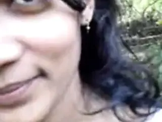 srilankan awanthi nangi undressing in a forest