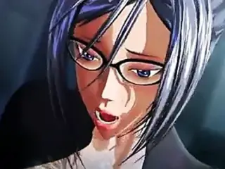 3D hentai teacher masturbating, squirting & fucked in class
