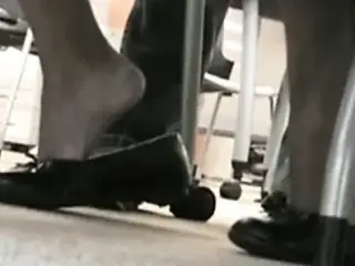 latina feet in library