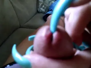 blue nails pee-hole insertion