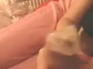 She sucks cock and licks out the condom