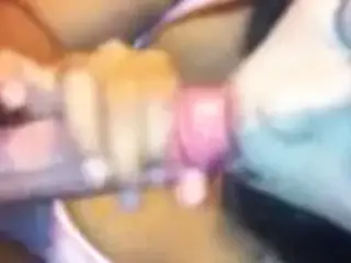 Big white dick facial
