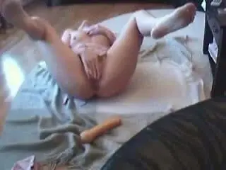 Young Lanky Girl Frantically Masturbates