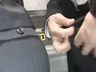 Japanese Lady in Elevator