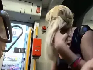 Babe Handjob #5 On the Bus in Public!