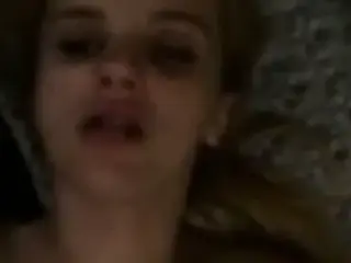 Blonde phone video facial