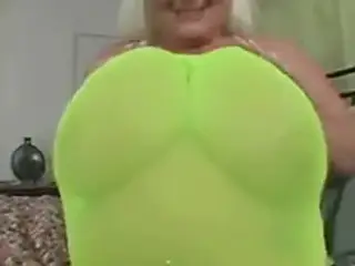 Huge Tit BBW Oils Her Tits and Puts Dildo in Pussy