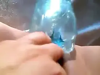 Bottle pussy fuck