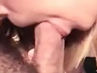 Stephanie's blowjob with great tongue action