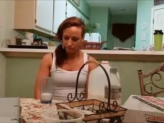 Beth does the milk challenge