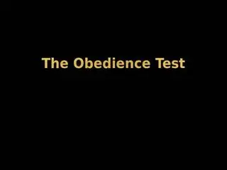 Slave's obedience Test