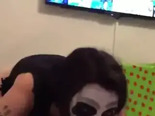 Halloween ass lick sub