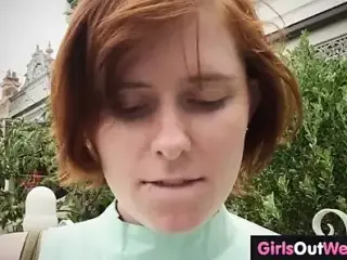 Cute redheaded lesbians with hairy pussies meet and fuck