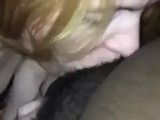 friend sucks black cock sloppy and swallows