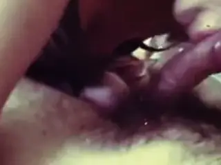 The way she makes this hairy dick cum is win