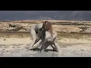 Sandy Mud Wrestling