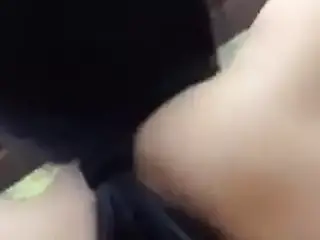 Asian beauty fucking on window