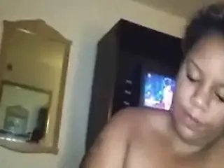 Thick tenant like to choke herself