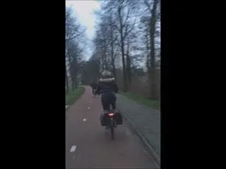 Lady with hot puffy jacket on