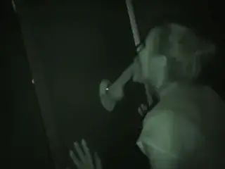 Blonde amateur sucks though the gloryhole