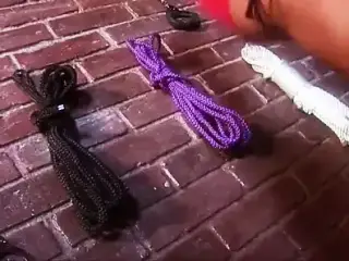 Busty Angel in sexy latex gives great blowie