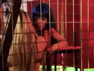 Babes in fetish outfits get double penetration in group sex