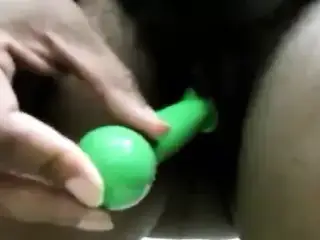 Green Sex Toy and Squirting