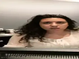 girl in an office with a sexy nose