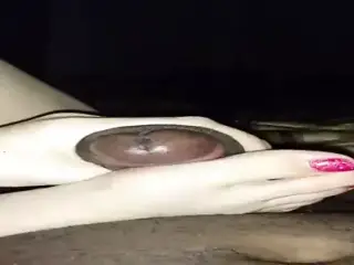 Handjob Cum on Toes