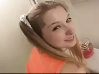 Pigtails Redhead Bathroom Fun