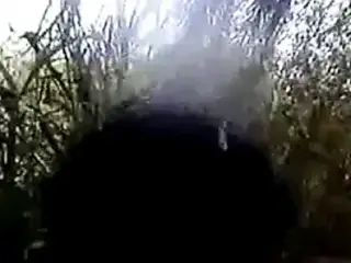 North India girl shows off outdoor and bust girl touch