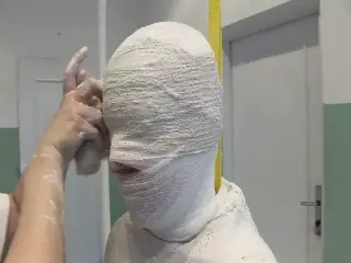 Fully casted mummified girl