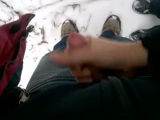 handjob from wife on a trip in the woods
