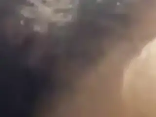 Asian girl friend streching her pussy with blacky !!