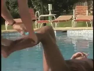German Holiday Group Sex on Pool