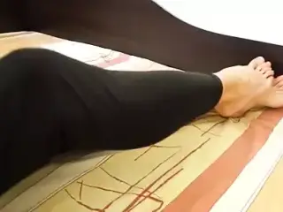 Showing my highly arched feet