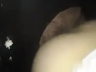 Two creampies at gloryhole.