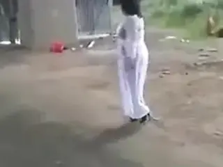 Linda - White see-thru gown