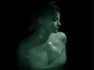 Cum covered grandma in an adult theater