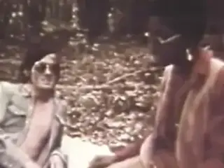 Black Girl Sucks and Rides White Cock in Woods (Vintage)