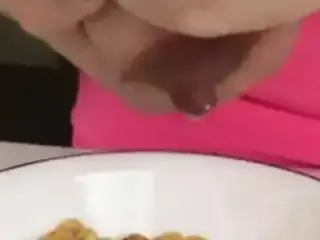 CUTE MILF MILKING HUGE TITS INTO CEREAL