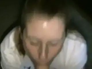 Cute amateur sucks cock for a facial