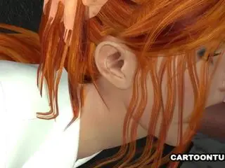 Busty 3D Secretary Sucks and Fucks