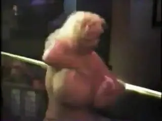 Huge Boob Blonde strips