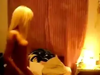 College girl Tina teasing and fingering