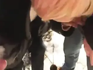 Irina with two guys on the snow