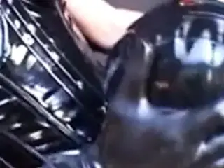 Femdom strapon latex