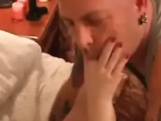 Cuckold husband eating cum