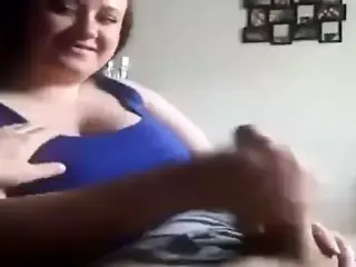 Handjob from Chubby Girlfriend