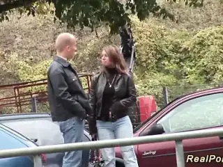 German Stepmom picked up for outdoor sex